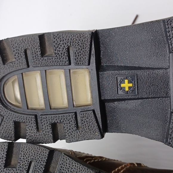 Doc Martens Quincy Chunky Leather Boots Size 12M Brown 90s Y2K Unisex - Picture 13 of 14